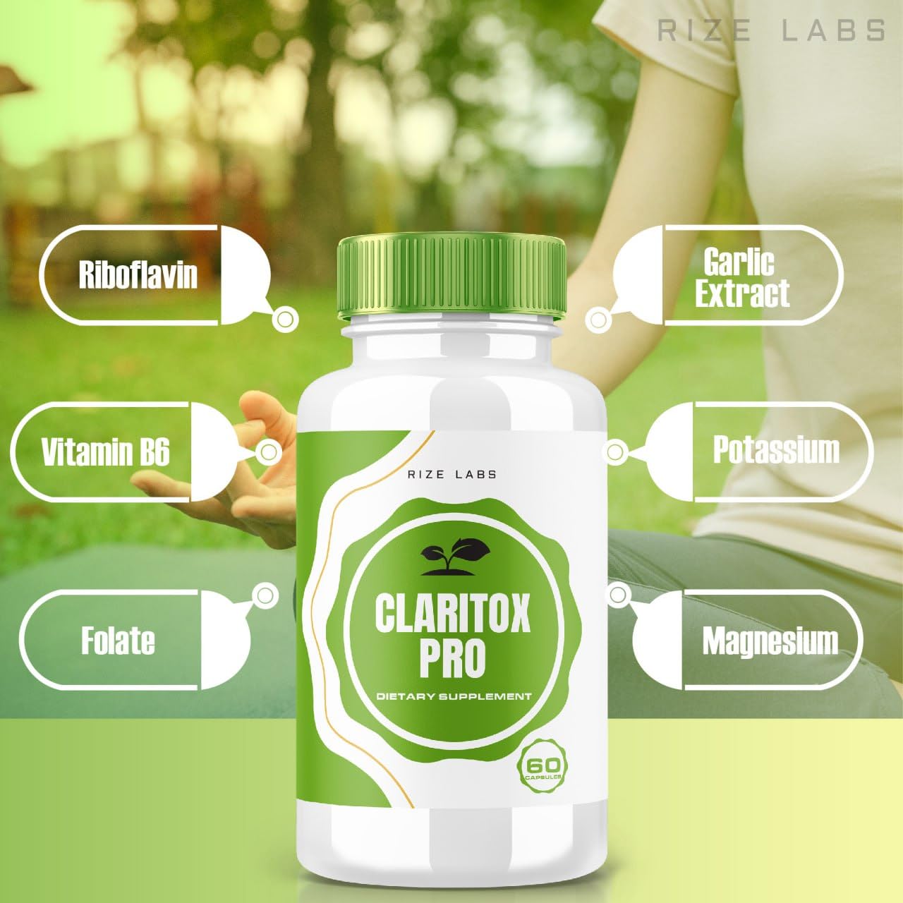 Rize Labs Claritox Pro Capsules 2 Pack - Vertigo Support | 120 Capsules