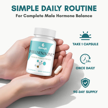 Clarusph Pregnenolone 50mg for Men + DHEA 25mg – 90 Capsules