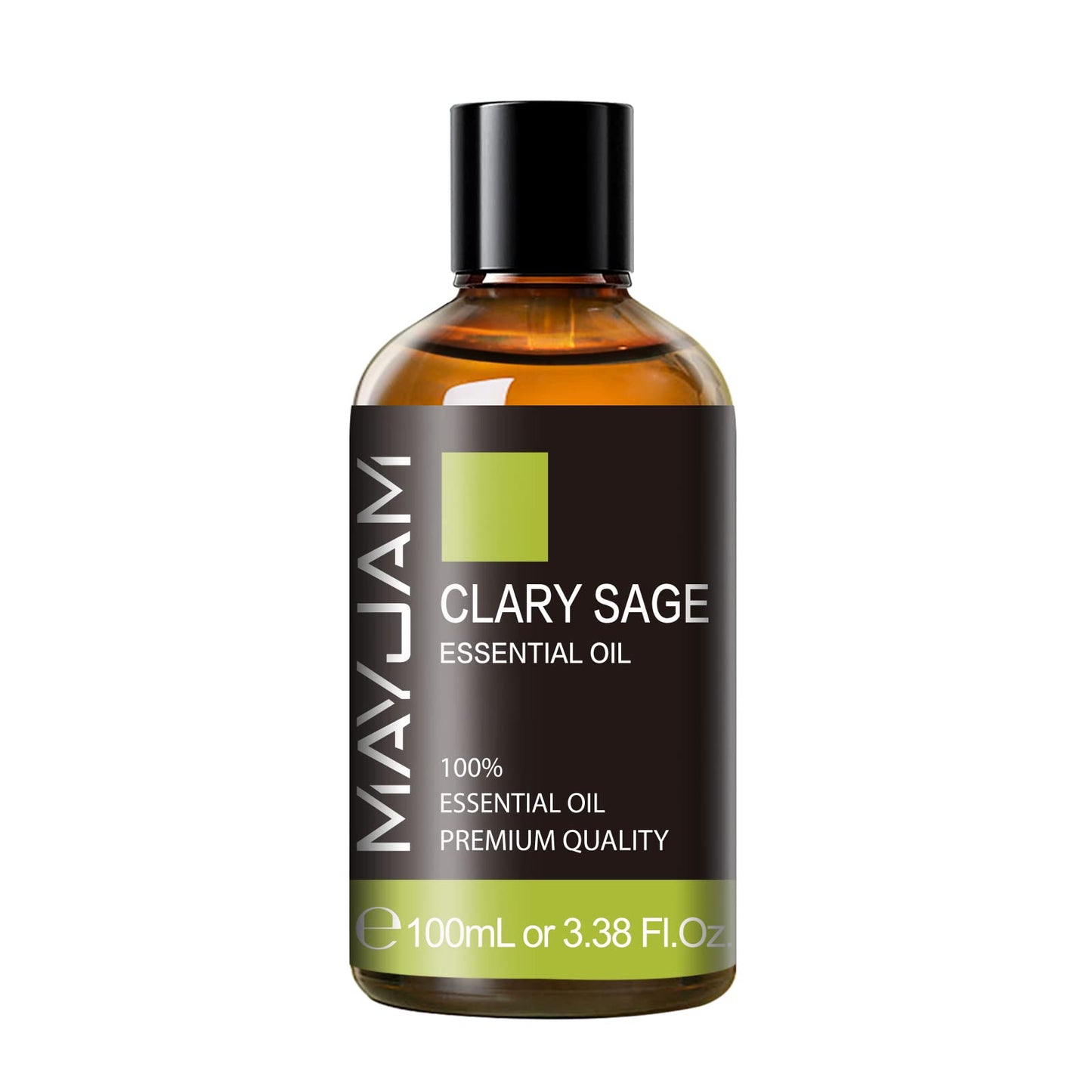 Clary Sage Essential Oil with Glass Dropper – MAYJAM 100ml (3.38 fl oz) for Aromatherapy & Relaxation