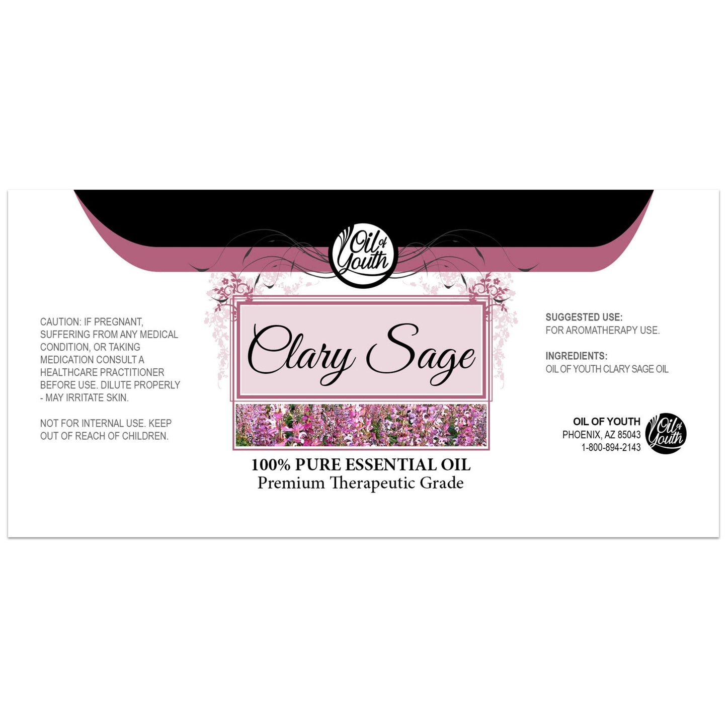 Oil of Youth Clary Sage Essential Oil 8oz – Pure Therapeutic Grade for Aromatherapy