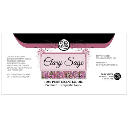 Oil of Youth Clary Sage Essential Oil 8oz – Pure Therapeutic Grade for Aromatherapy