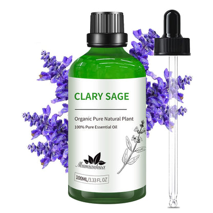 Clary Sage Essential Oil Pure | Mumianhua Natural Clary Sage Oil, 3.38 Fl Oz