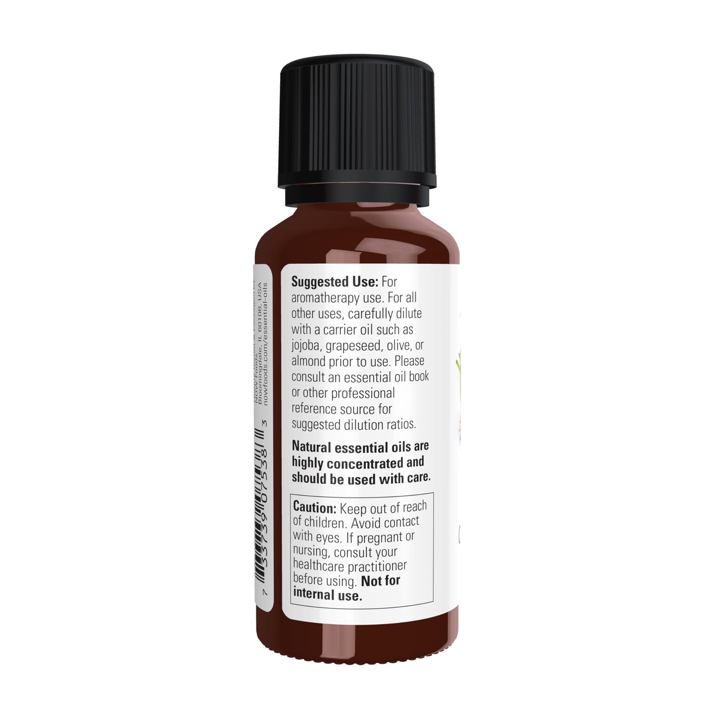 NOW Clary Sage Essential Oil - Steam Distilled, 1 oz | Vegan, Child-Resistant Cap