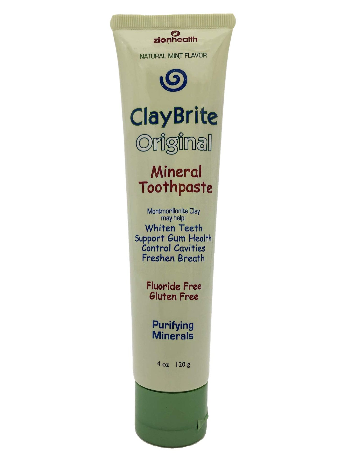 Claybrite Original Toothpaste Zion Health 3.2 oz – Montmorillonite Clay