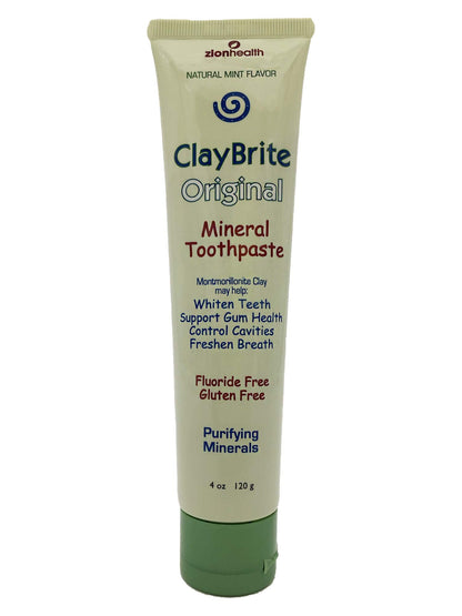 Claybrite Original Toothpaste Zion Health 3.2 oz – Montmorillonite Clay
