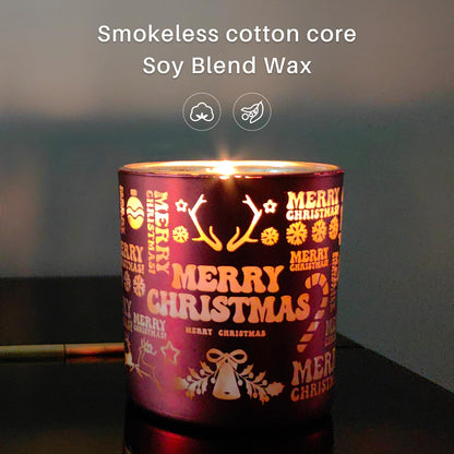 Christmas Frosted Berry Soy Candle - 5oz, 30+ Hours Burn | Festive Gift