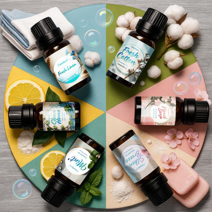 Clean Essential Oils Set 6x10ml – Fresh Linen, Mint, Clean Home