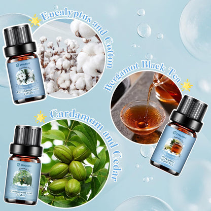 Clean Essential Oils Set – 6 Pack for Diffusers & Laundry