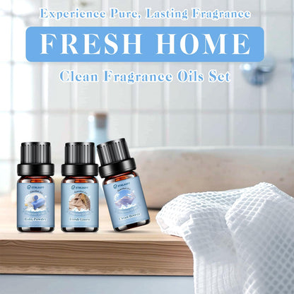 Clean Essential Oils Set – 6 Pack for Diffusers & Laundry