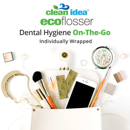 Clean Idea EcoFlossers 180ct – Individually Wrapped Eco Friendly Floss Picks