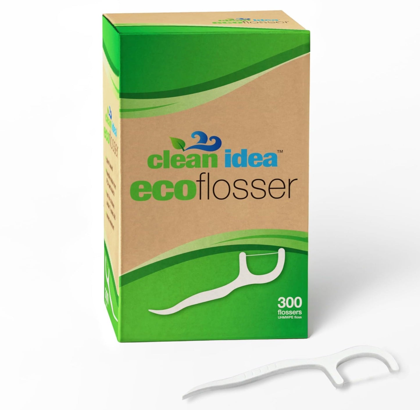 Clean Idea EcoFlossers 300ct | Eco-Friendly Floss Picks for Adults & Kids