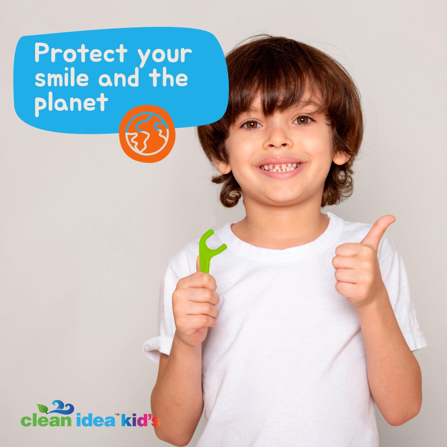 Clean Idea Kids EcoFlossers 200ct: Easy to Hold Biodegradable Floss Picks