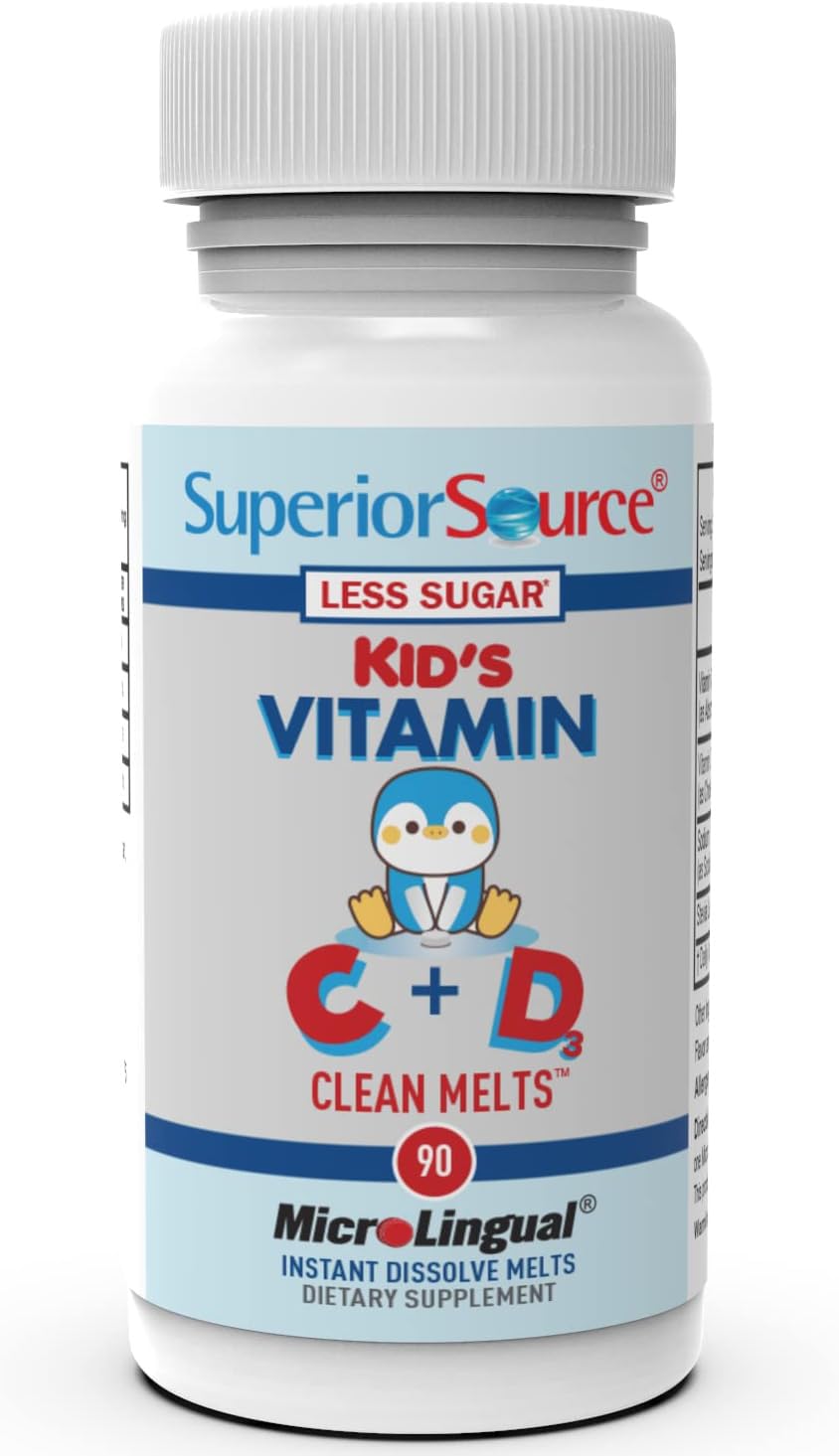 Superior Source Kid's Vitamin C & D3 Clean Melts – Immune Support for Kids