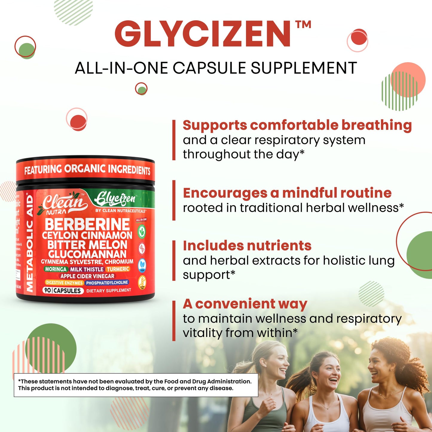 Clean Nutra Berberine & Cinnamon with Digestive Enzymes - 90 Capsules