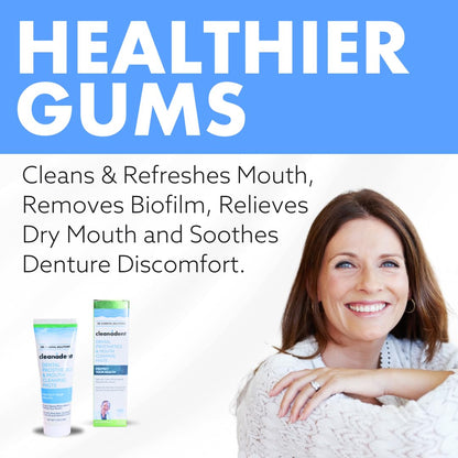 Dr. B Dental Solutions Cleanadent Denture Toothpaste – ADA Accepted, All-Natural, 4 oz