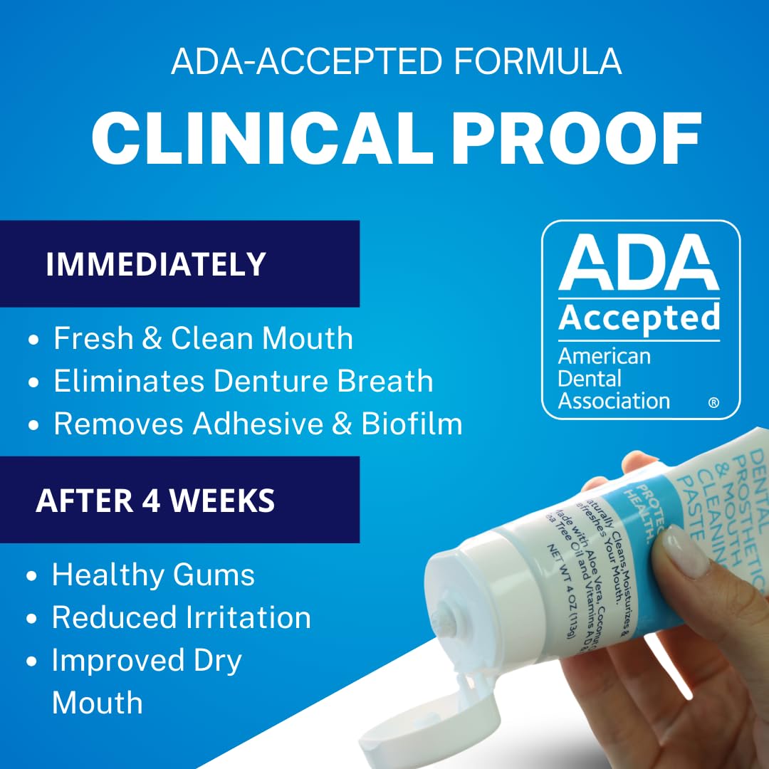 Dr. B Dental Solutions Cleanadent Denture Toothpaste – ADA Accepted, All-Natural, 4 oz