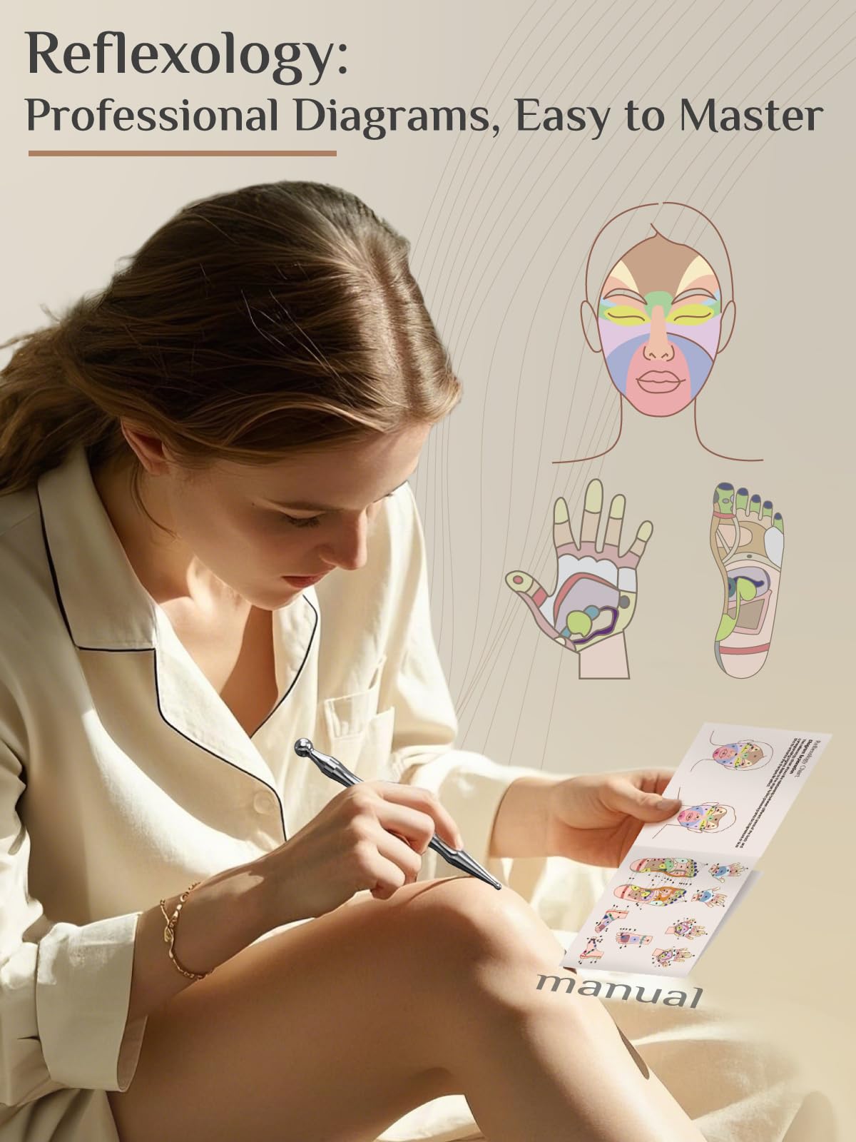 Rena Chris Acupuncture Pen – Manual Reflexology & Gua Sha Set