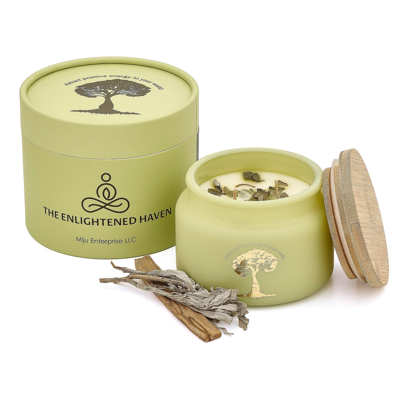 Cleansing and Protecting 2-Wick Scented Candle – Palo Santo & Sage | 9.5oz Soy