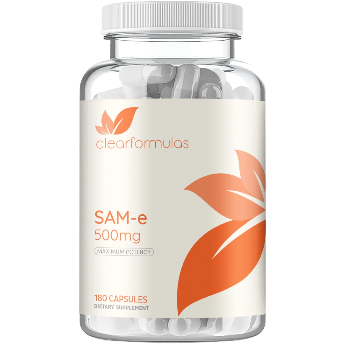 Clear Formulas SAM-e 500mg - High Strength Bioactive SAM-e for Liver & Mood Support