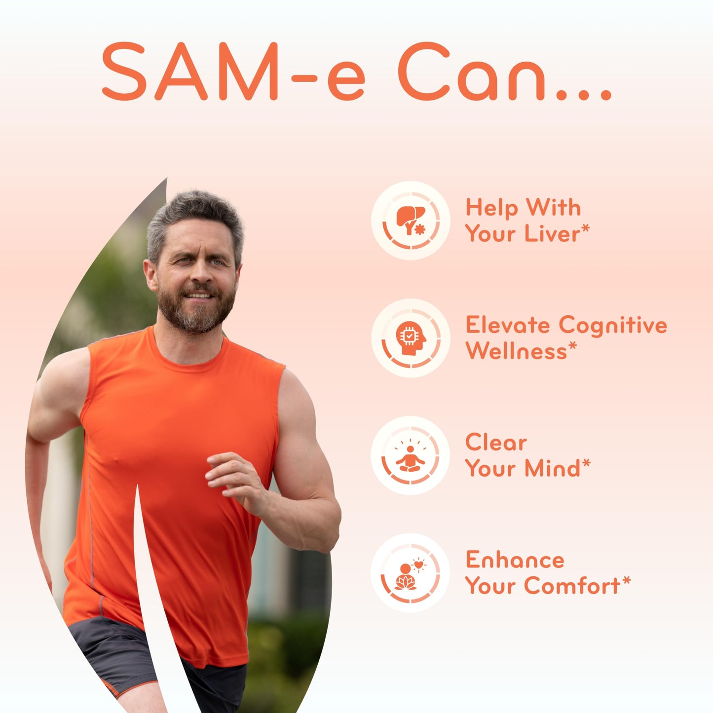 Clear Formulas SAM-e 500mg - High Strength Bioactive SAM-e for Liver & Mood Support