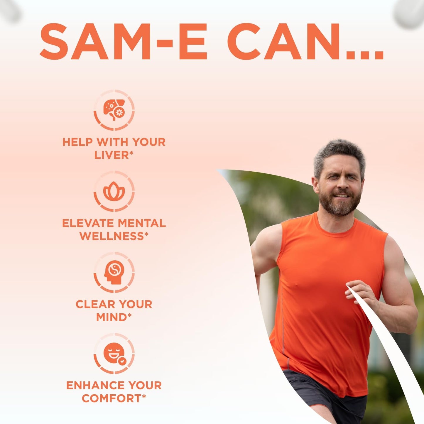 Clear Formulas Bioactive SAM-e 500mg – Mood & Liver Support (Vegan, Non-GMO, Made in USA)