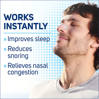 Clear Passage Nasal Strips Medium, Clear – 50 Count | Instant Breathing, Sleep Support, Snoring Reduction