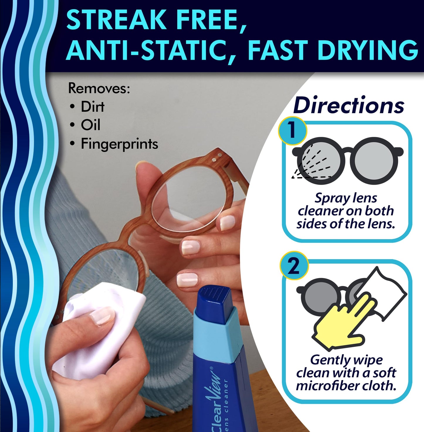 Clear View Portable Lens Cleaner Kit – Travel Size with Premium Cleaning Solution