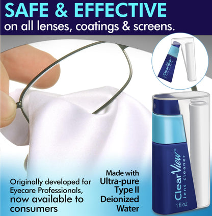 Clear View Portable Lens Cleaner Kit – Travel Size with Premium Cleaning Solution