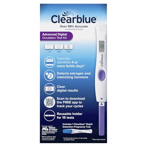 Clearblue Advanced Digital Ovulation Test Kit, 16 Count - High Accuracy Ovulation Tests