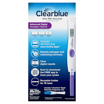 Clearblue Advanced Digital Ovulation Test Kit, 16 Count - High Accuracy Ovulation Tests