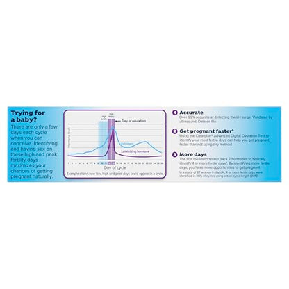 Clearblue Advanced Digital Ovulation Test Kit, 16 Count - High Accuracy Ovulation Tests