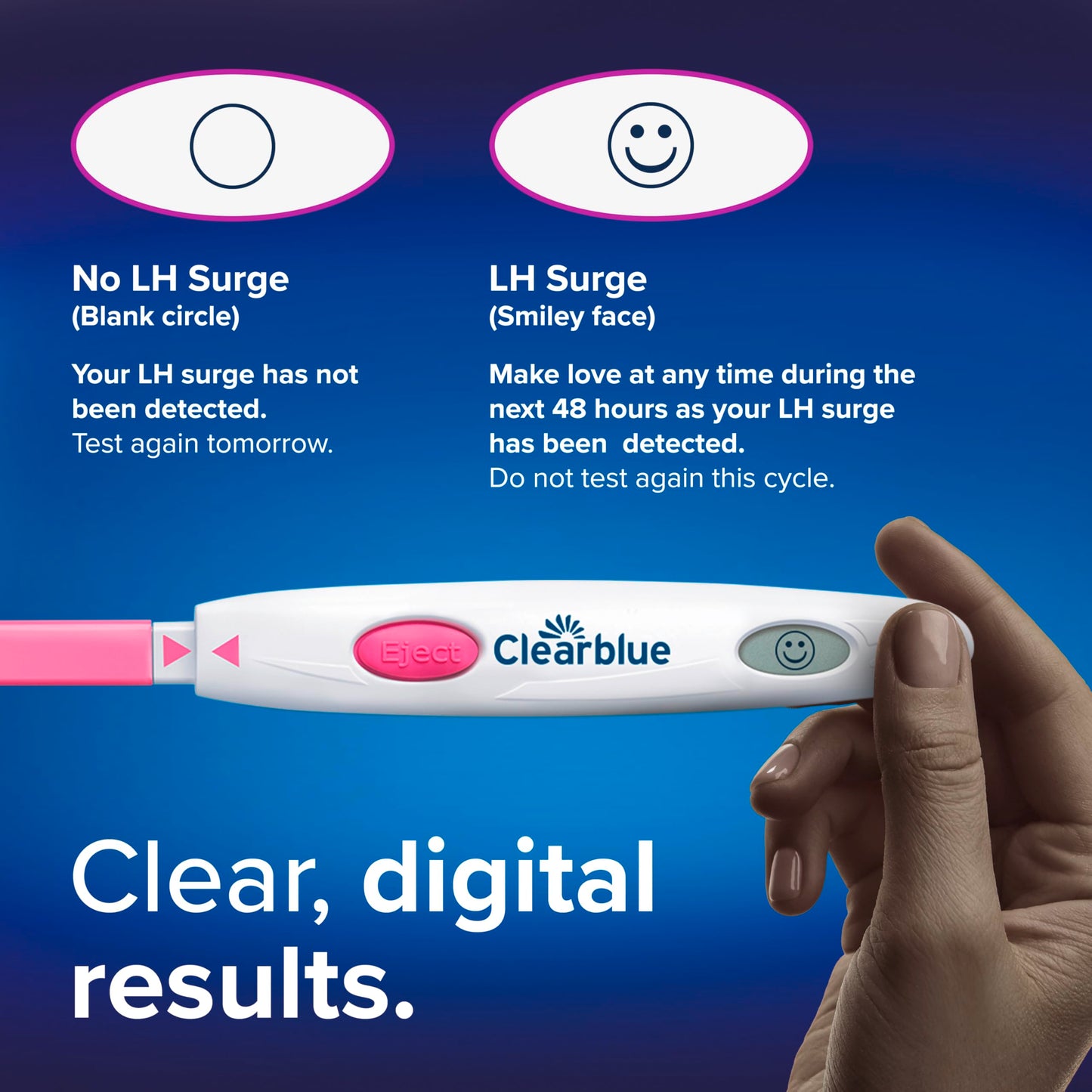 Clearblue Digital Ovulation Test, 30 Count – Detect LH Surge & 2 Fertile Days