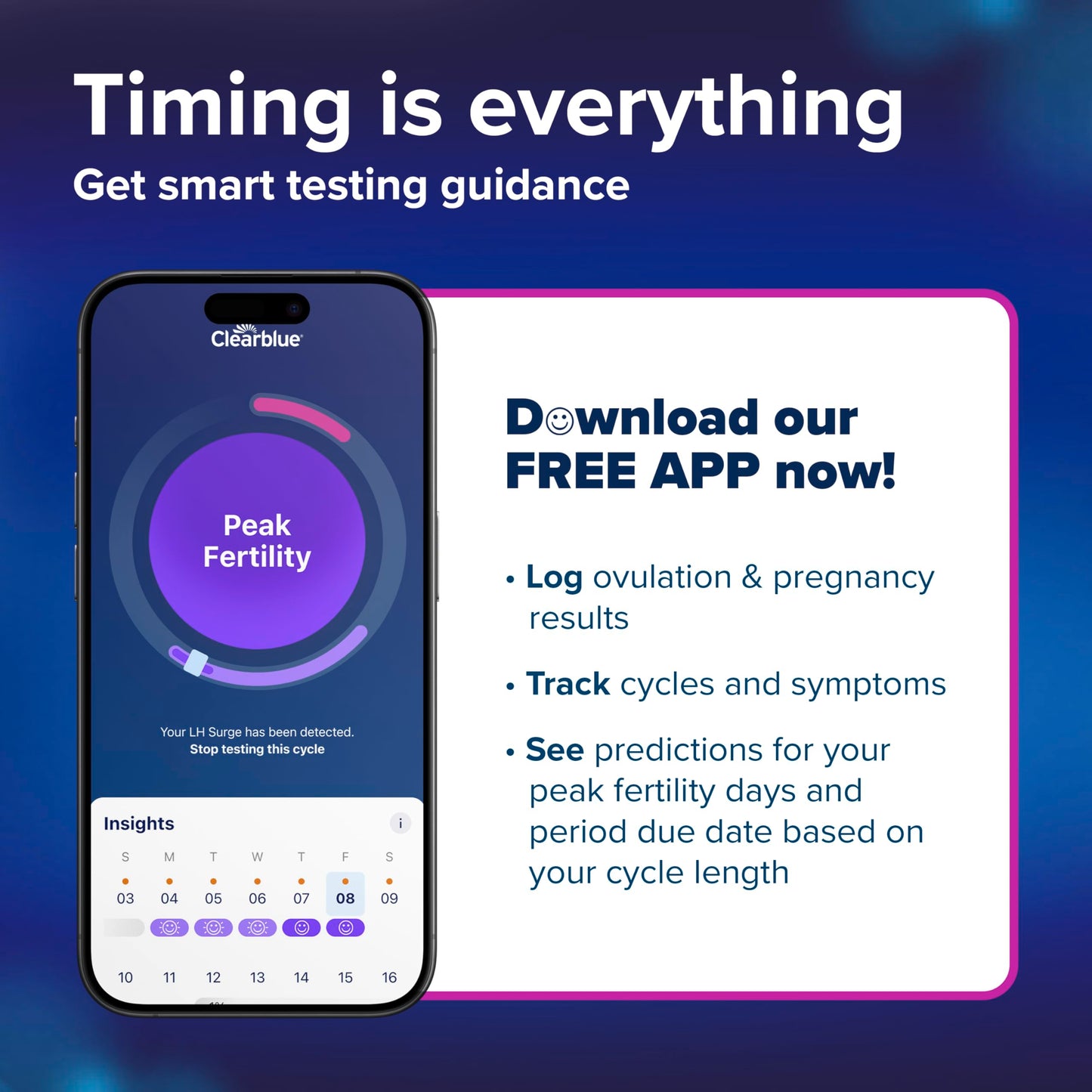 Clearblue Digital Ovulation Test, 30 Count – Detect LH Surge & 2 Fertile Days