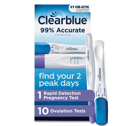 Clearblue Ovulation Complete Starter Kit - 10 Ovulation Tests & 1 Pregnancy Test