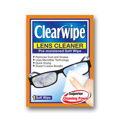 ClearWipe Microfiber Wipes, White, 40 Count - Lens Cleaning Wipes