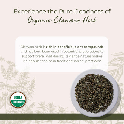 Starwest Botanicals Cleavers Herb Organic – Dried Loose Leaf, 1 lb Bulk, Kosher & Non-GMO