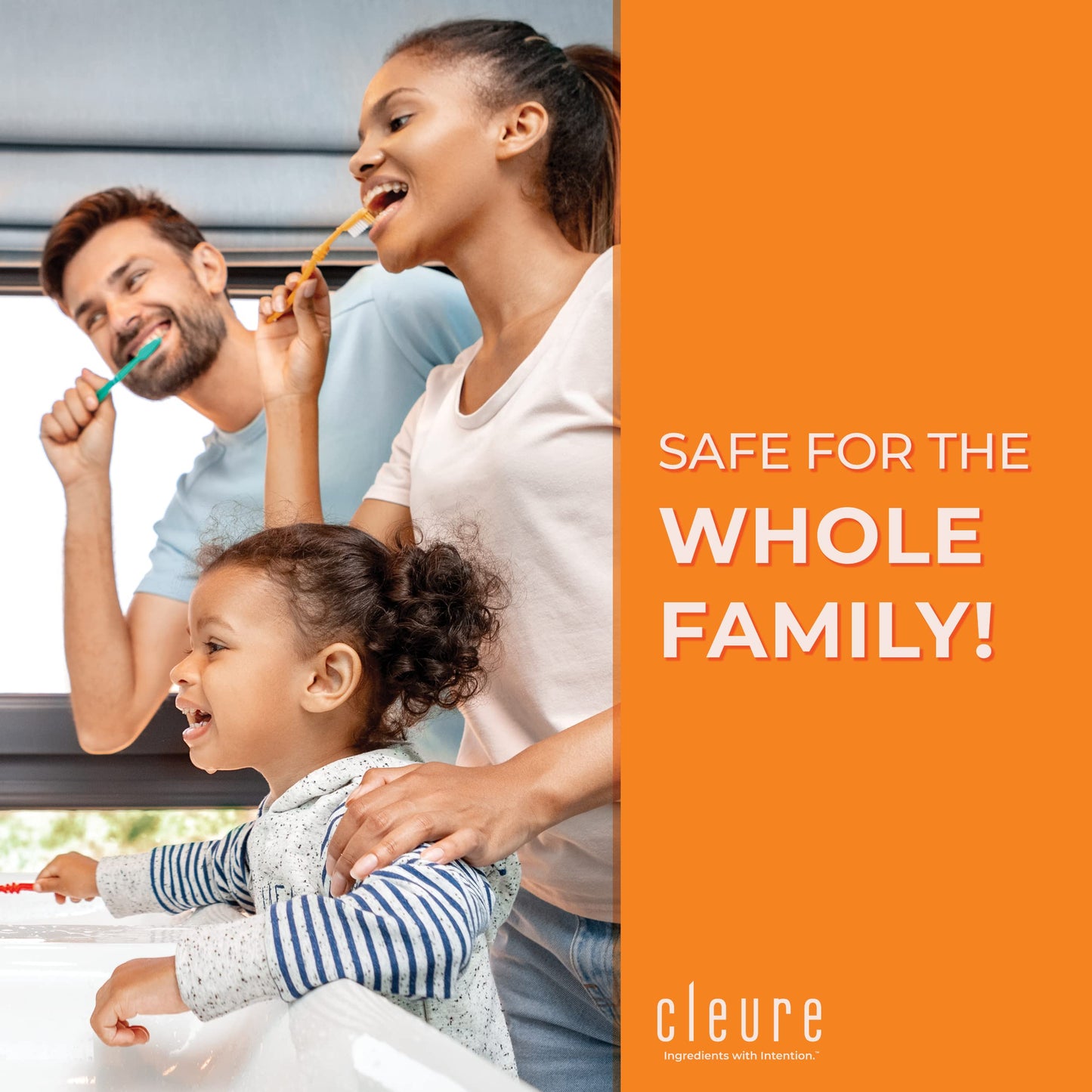 Cleure Original No Fluoride Toothpaste – SLS Free, Mint Free, Xylitol – 4oz