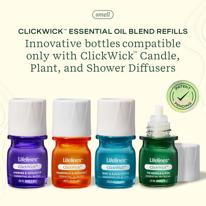 ClickWick Essential Oil Blends for Lifelines Diffusers — 4-Pack Discovery Set