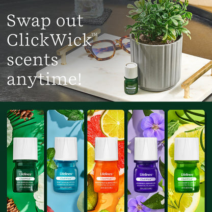 ClickWick Essential Oil Blends for Lifelines Diffusers — 4-Pack Discovery Set