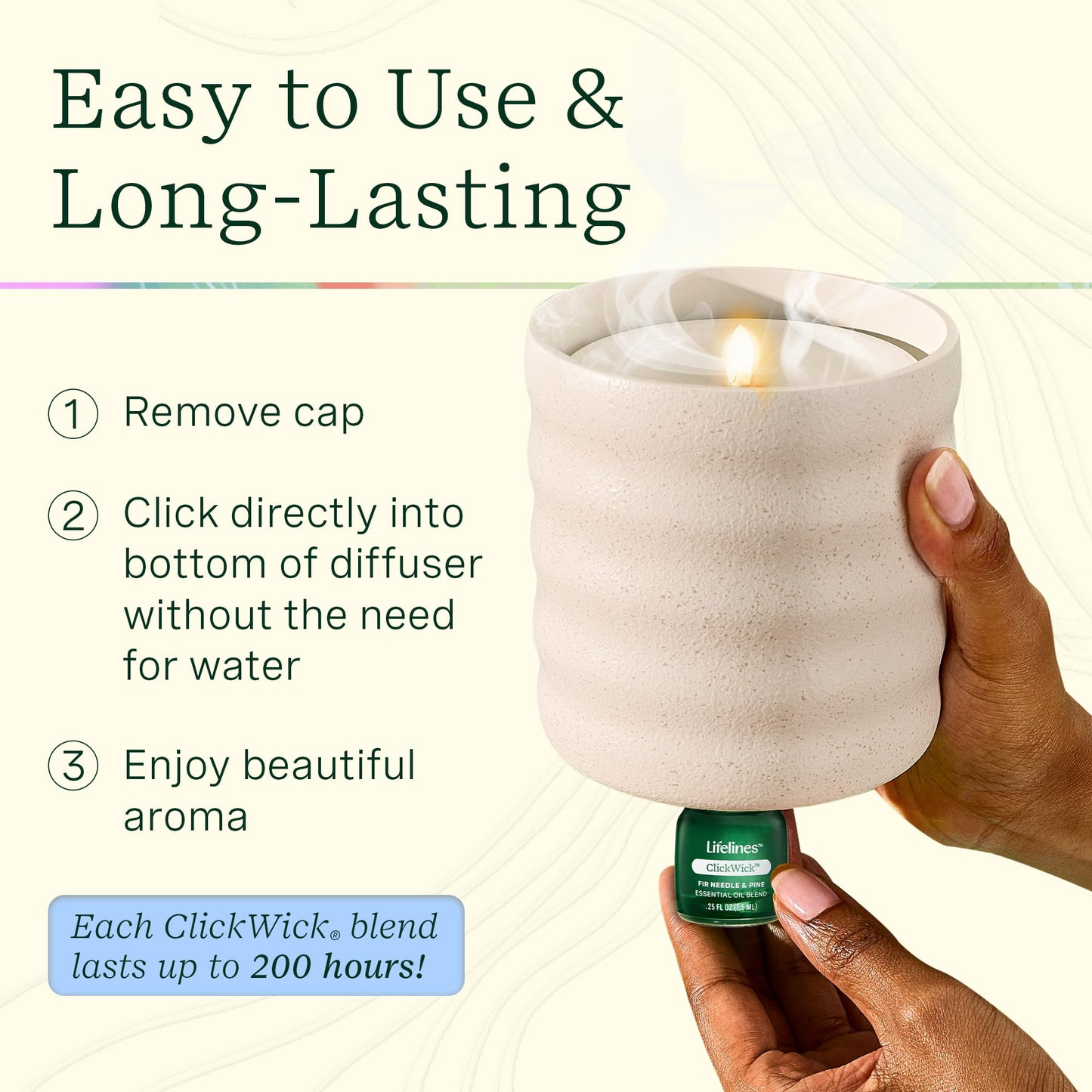 ClickWick Walk in the Woods 3-Pack for Lifelines Diffusers – Essential Oil Blends