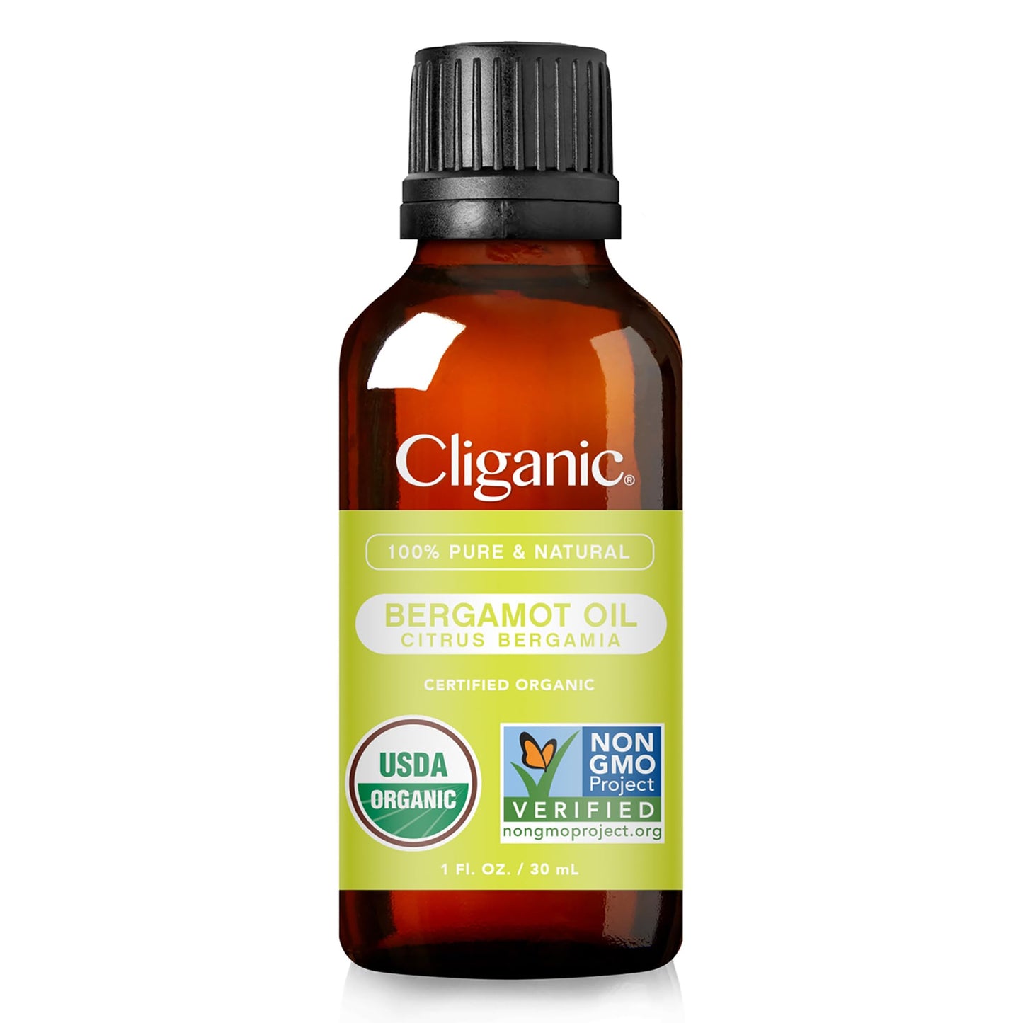 Cliganic Organic Bergamot Essential Oil – 100% Pure, Non-GMO Verified