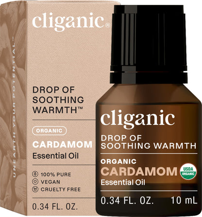 Cliganic Organic Cardamom Essential Oil – 100% Pure, USDA Organic, Non-GMO | Aromatherapy Diffuser