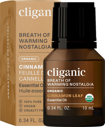 Cliganic Organic Cinnamon Leaf Essential Oil - 100% Pure & Non-GMO