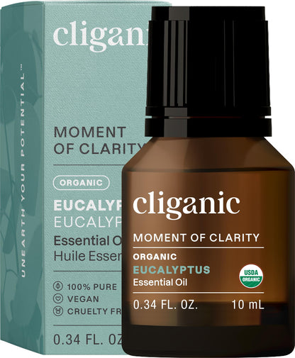 Cliganic USDA Organic Eucalyptus Essential Oil – 100% Pure
