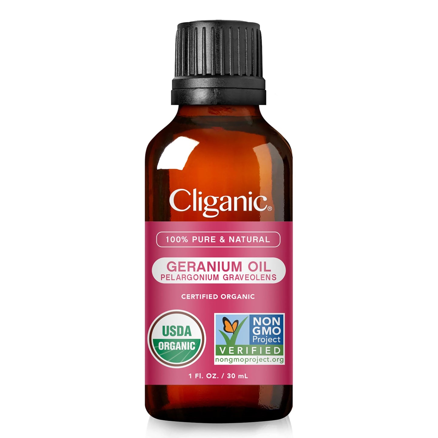 Cliganic Organic Geranium Essential Oil – 100% Pure & Non-GMO | Aromatherapy