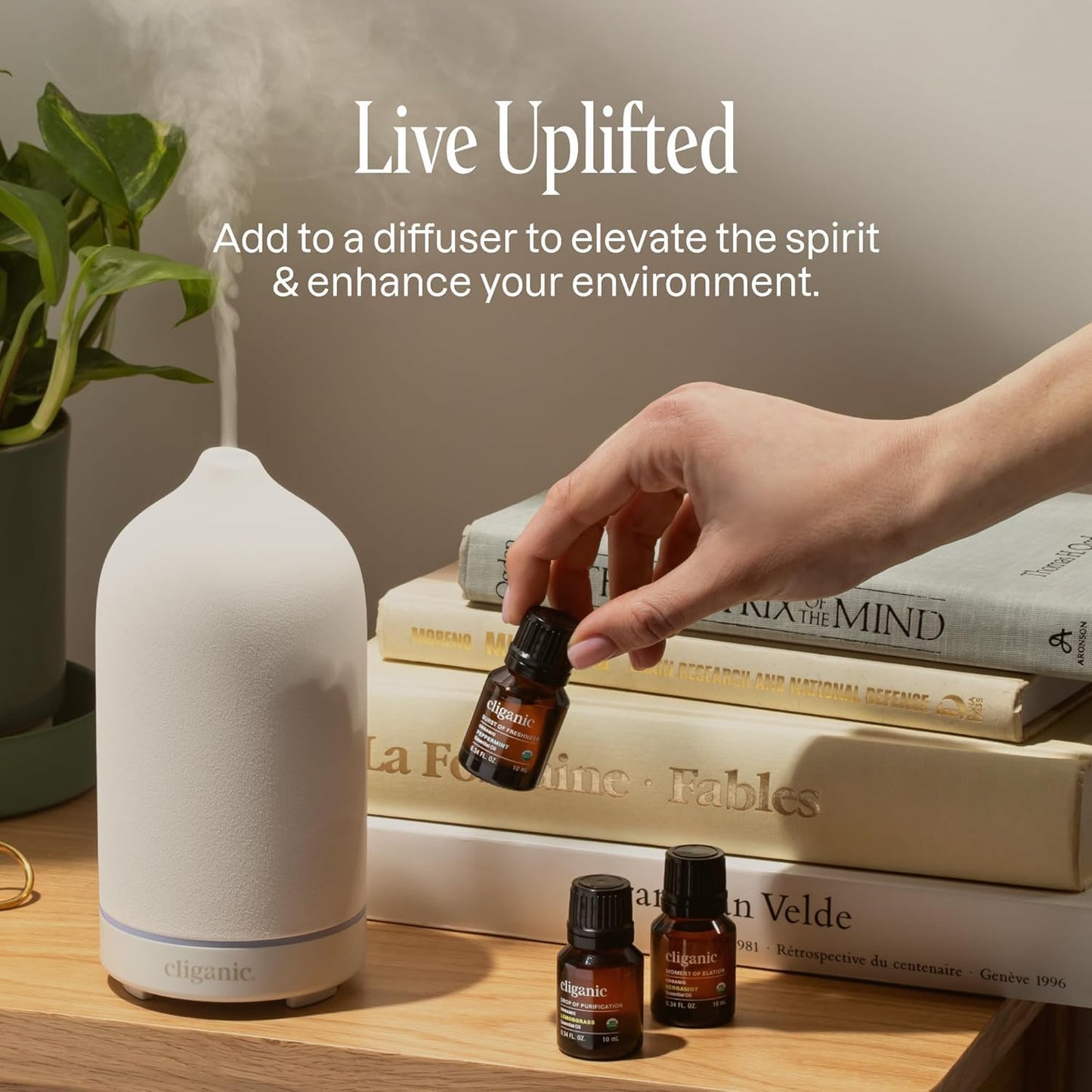 Cliganic Organic Lemon Essential Oil – 0.51 oz | Pure, Natural Aromatherapy