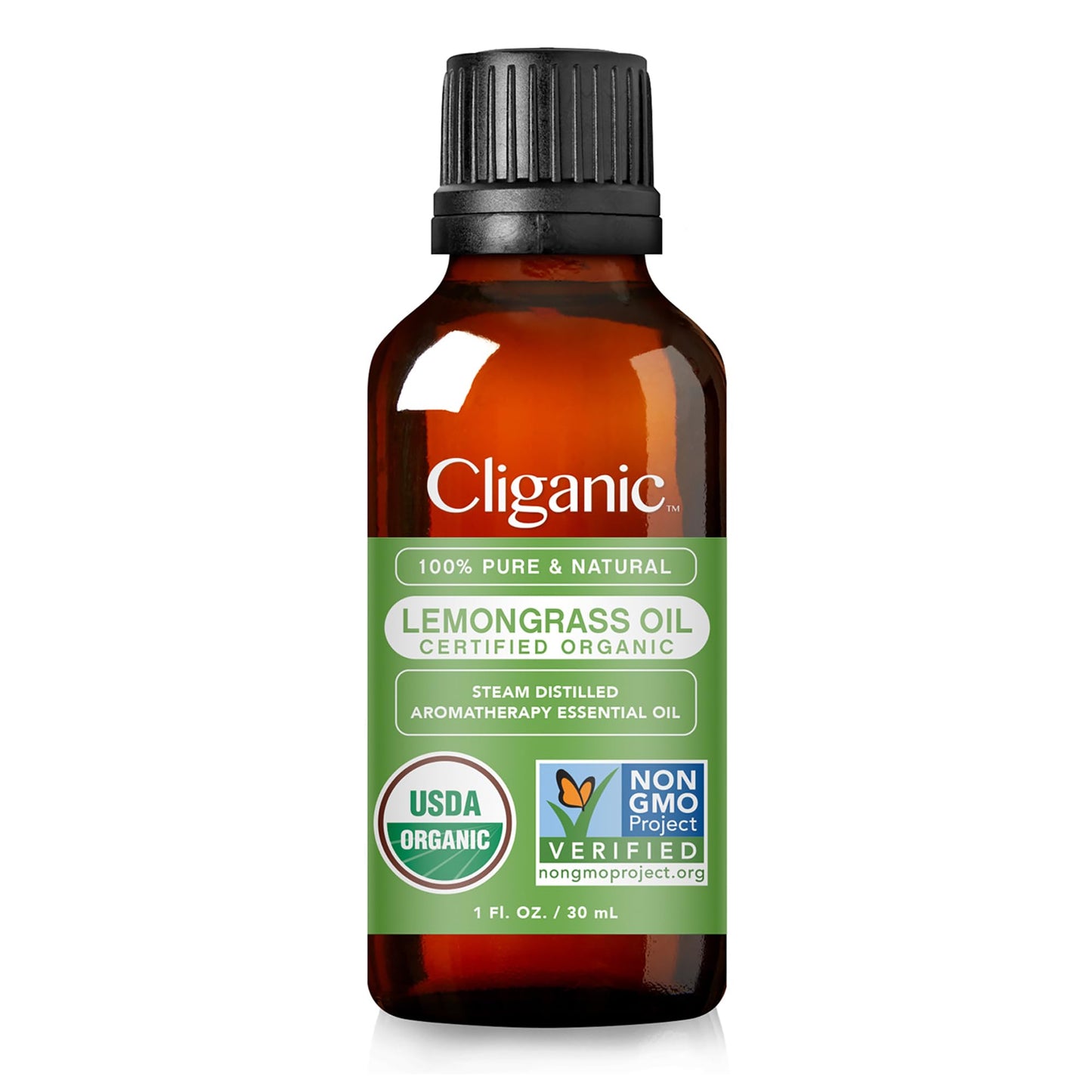 Cliganic Organic Lemongrass Essential Oil, 1oz - 100% Pure Natural Undiluted, for Aromatherapy Diffuser | Non-GMO Verified (Packaging May Vary)