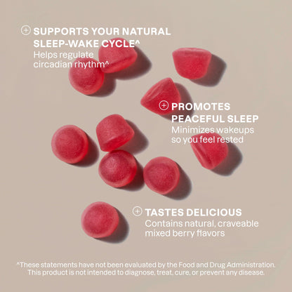 Cliganic Melatonin Gummies 10 mg – 60-Day Sleep Aid, Berry (Vegan, Non-GMO, Kosher, Gluten-Free)
