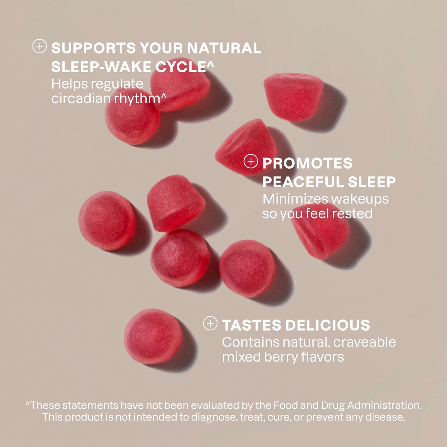 Cliganic Melatonin Gummies 10 mg – 60-Day Sleep Aid, Berry (Vegan, Non-GMO, Kosher, Gluten-Free)