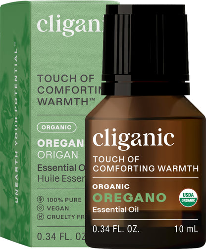 Cliganic Organic Oregano Essential Oil – 0.33 oz | 100% Pure